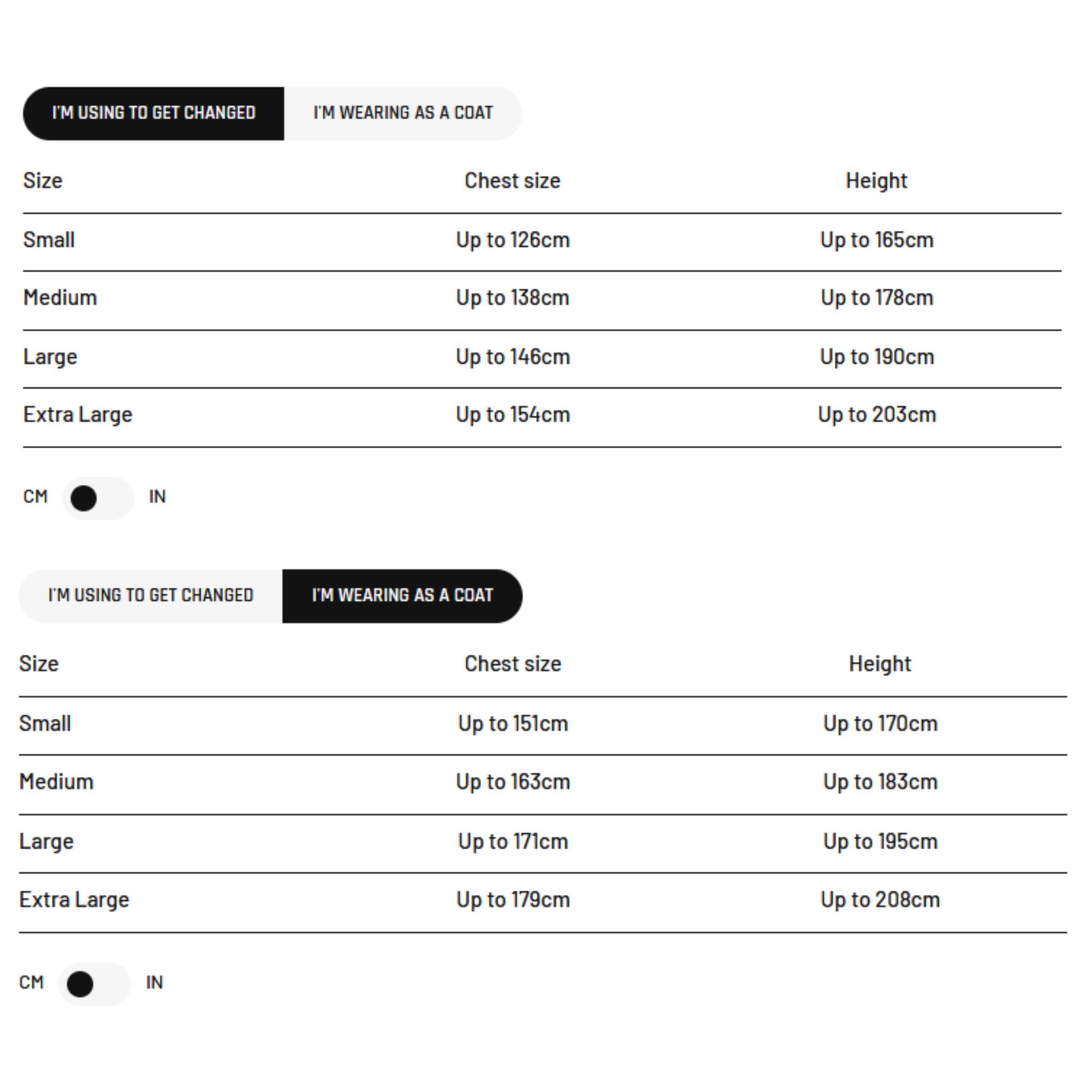 RED PADDLE PRO CHANGE ROBE 24 0 Size Chart